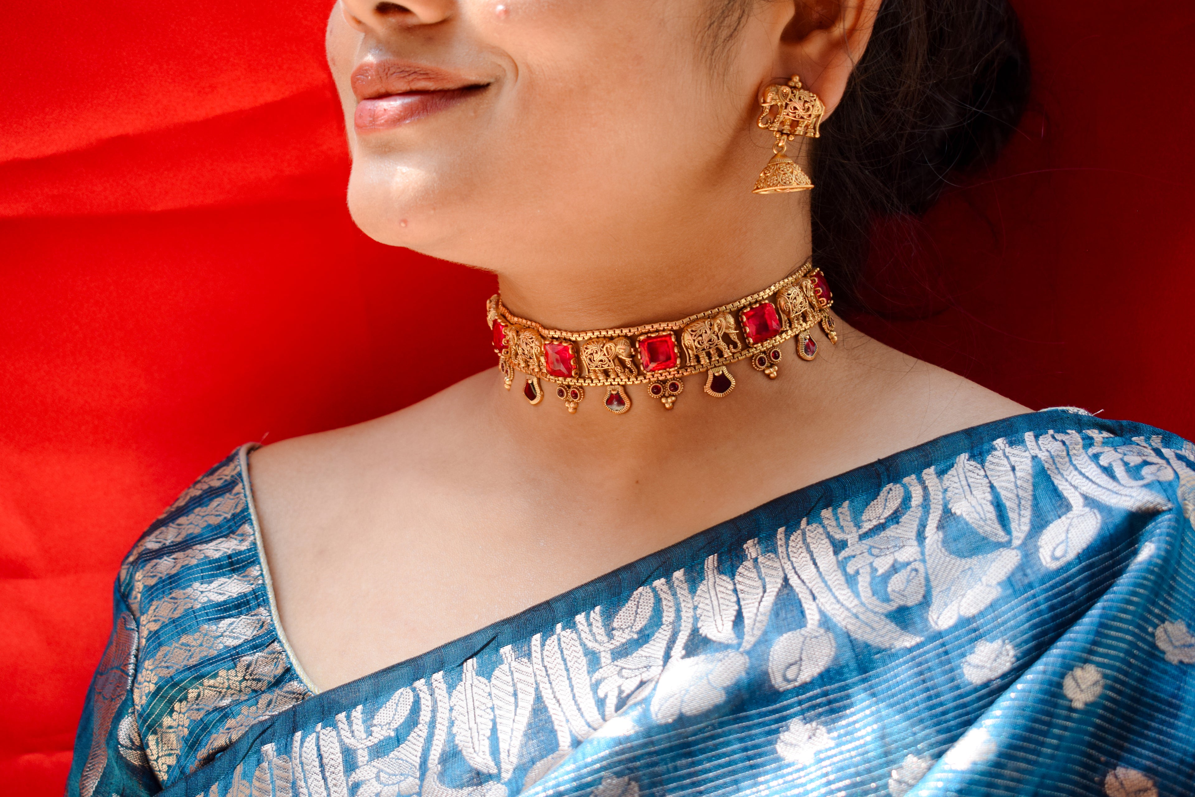 Airavata Elephant Pink Choker