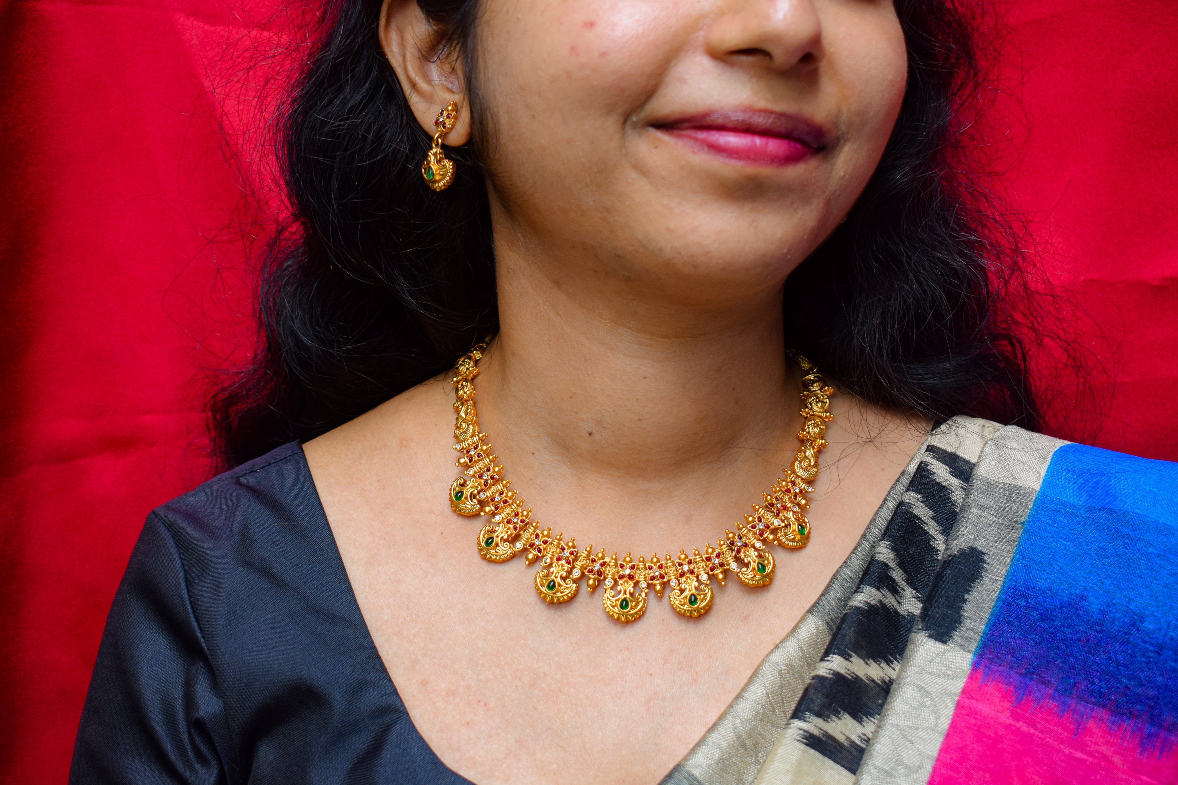 Temple Peacock Necklace