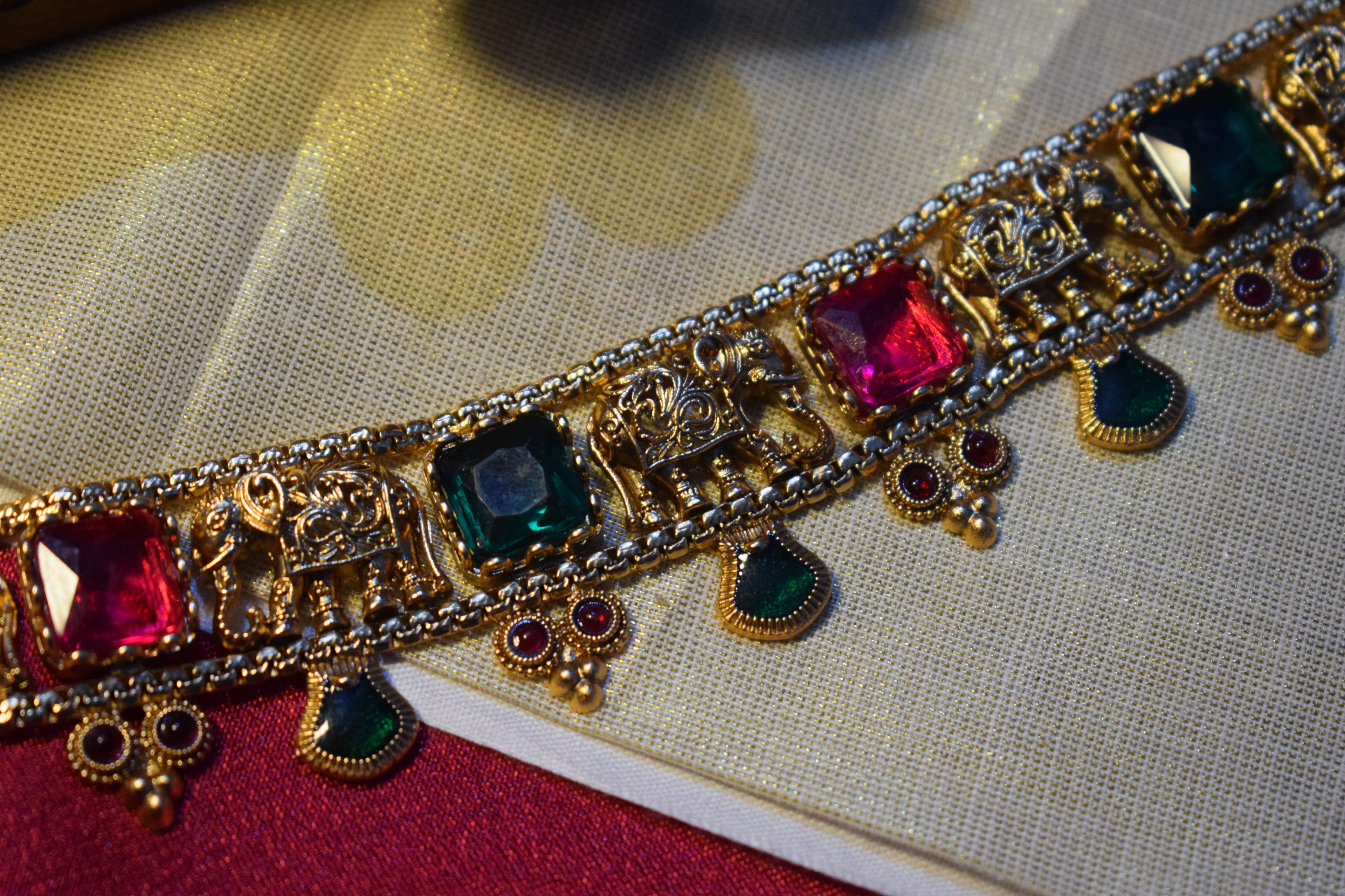 Airavata Elephant Multicolour Choker