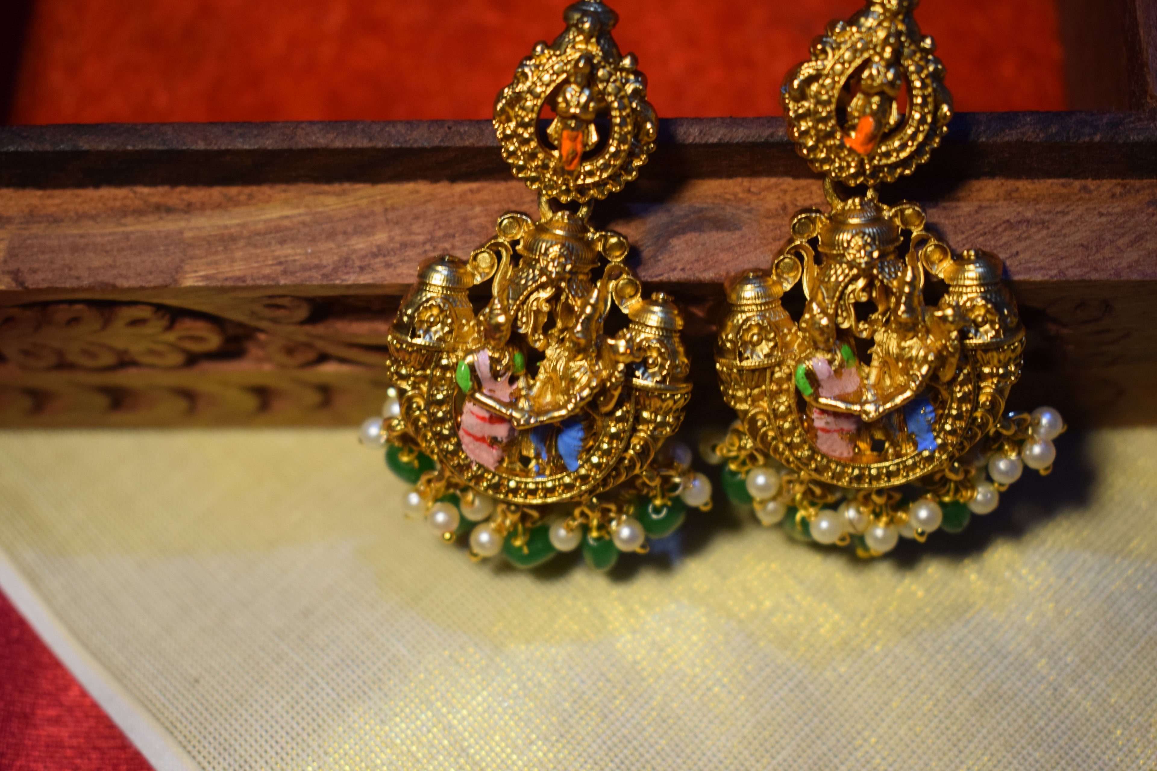 Meenakari Radha-Krishna Long Set